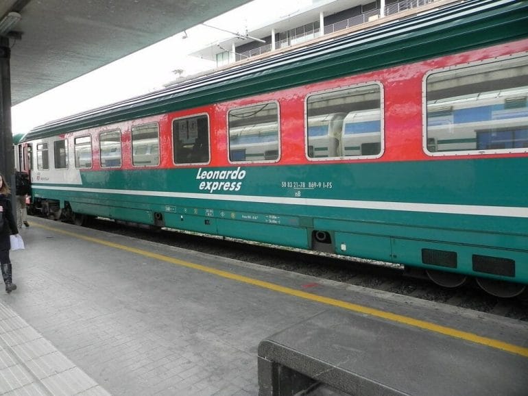 leonardo express transport rome