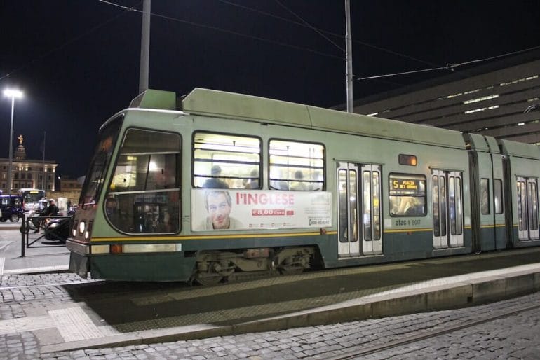 tram transport rome