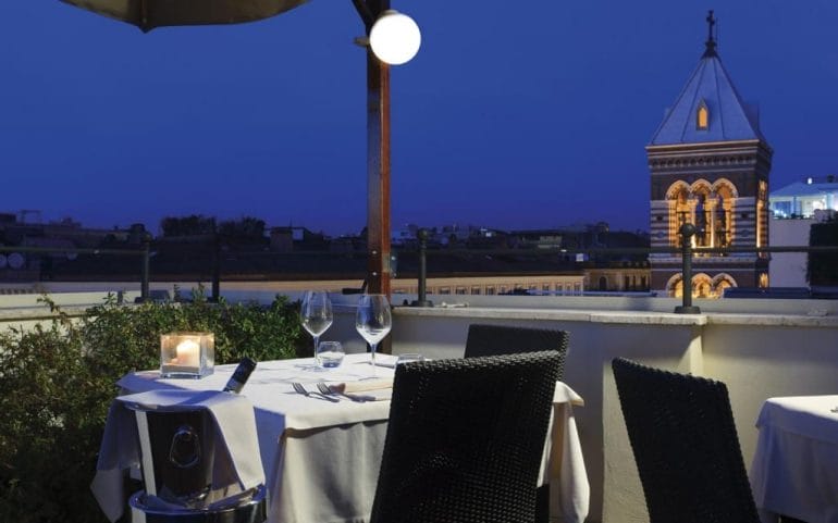 ambrosia rooftop restaurant rome romantique