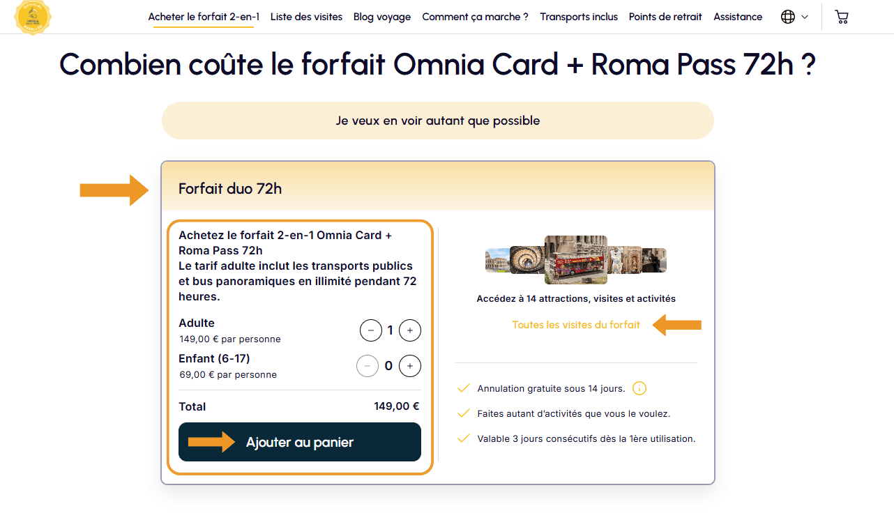 omnia card roma pass 72h